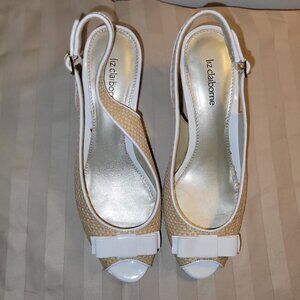 Liz Claiborne Faison 2 Heels in Natural Straw
